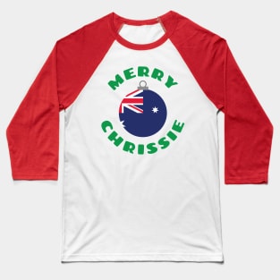 Merry Chrissie Australia Flag Christmas Ornament Baseball T-Shirt